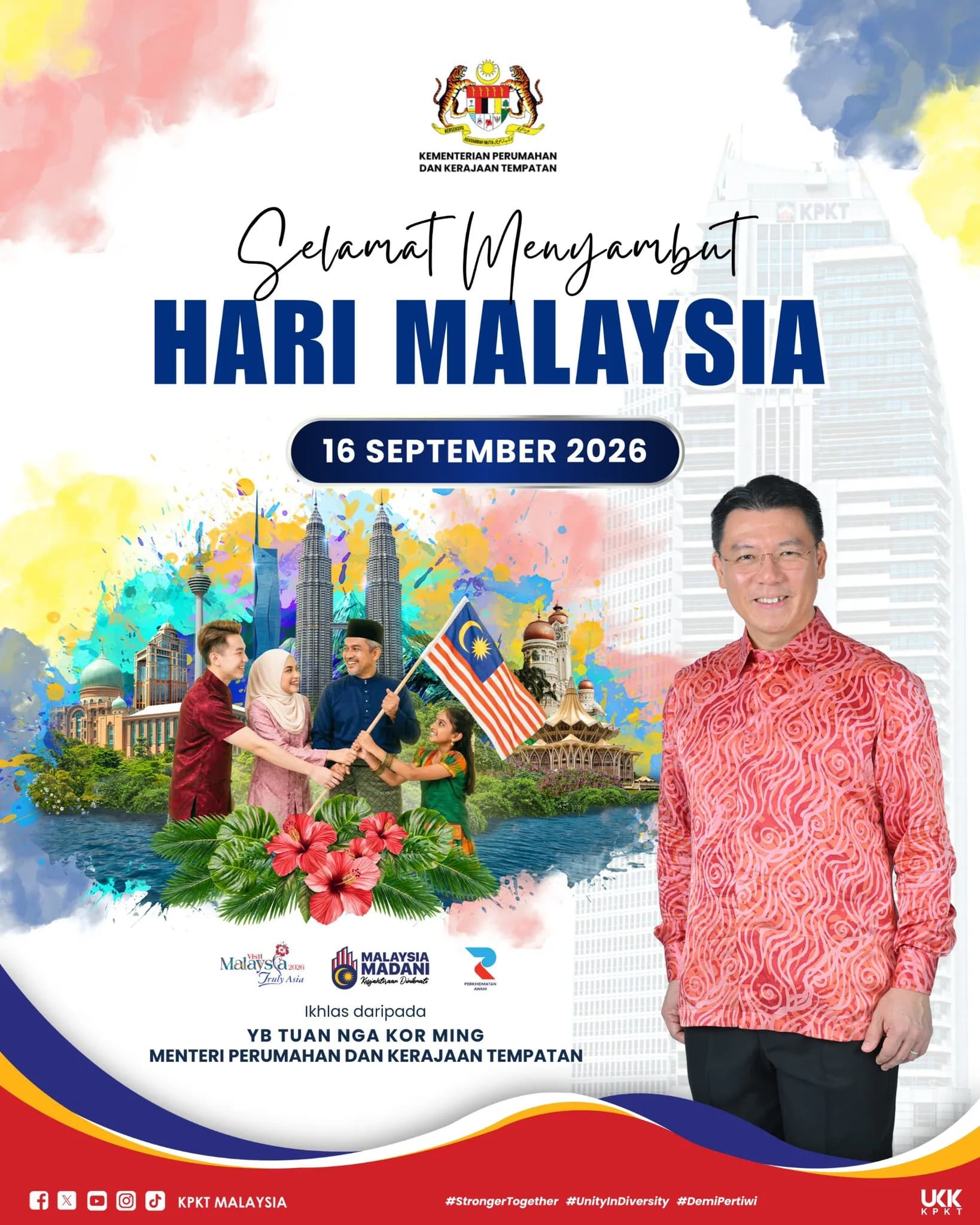 Kepada semua anak Malaysia, Selamat menyambut Hari Malaysia 2026! 🎆🇲🇾